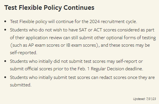 收藏 | 2023-24申请季美国大学标化考试政策汇总！Test-Optional成为主流？