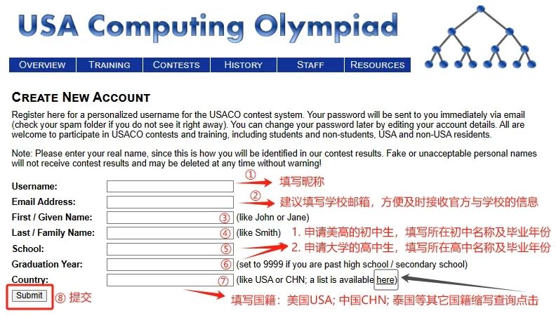 USACO竞赛12月15日开赛！详细报名流程！照着填不出错！
