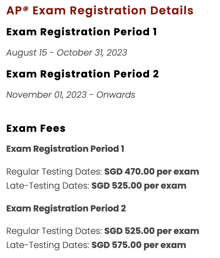 AP新加坡二轮报名流程&要求详解！错过一轮报名的同学抓紧啦！