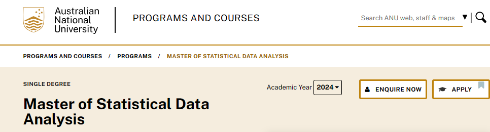 澳洲留学｜澳国立新增统计数据分析硕士，学制一年！