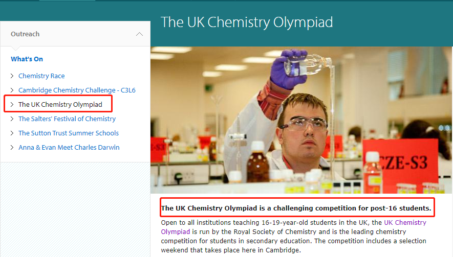 剑桥点名推荐的UKChO化学竞赛报名即将截止！别错过今年的最后一班车啦！