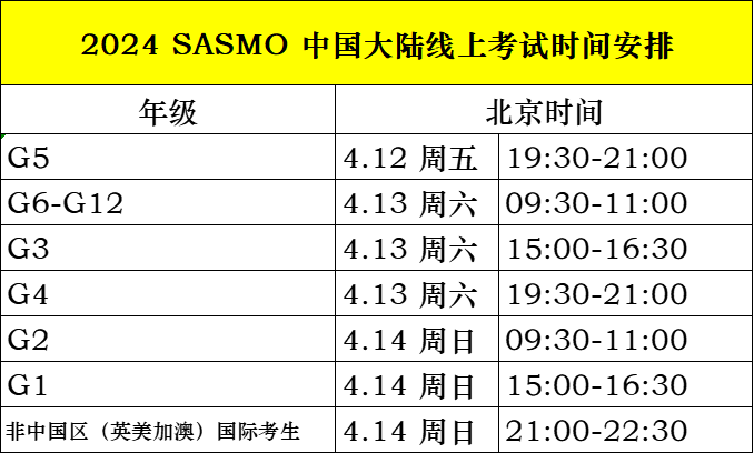 SASMO线上考试时间公布！报名截止倒计时2天！错过再等一年！！！