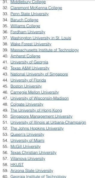 美国投行Target School List新鲜出炉，这几所学校竟然也入榜？