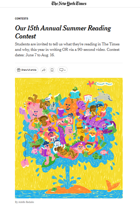 高含金量赛事：纽约时报夏季读写竞赛来袭！如何在参赛者中脱颖而出？
