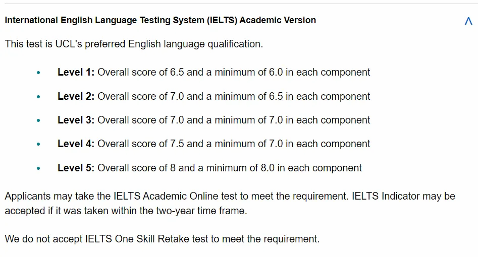 UCL再放宽门槛，重新认可PTE Online考试！G5院校都接受哪些语言成绩？