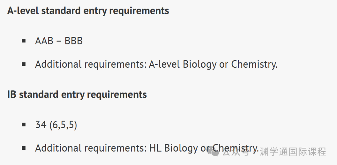 2025年【生物学】专业英国TOP10大学申请要求：A-Level/IB/语言！