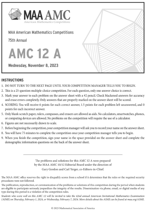 AMC12的含金量为什么这么高？AMC12竞赛考制详解！附历年竞赛真题~