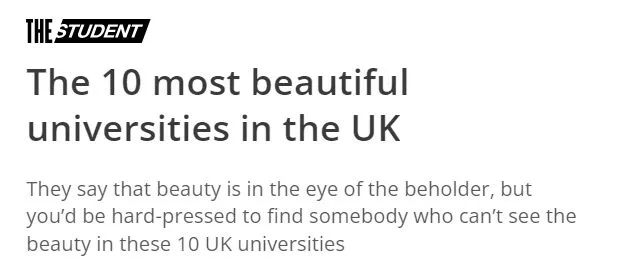 英国十大美丽校园，你的梦校上榜了吗？
