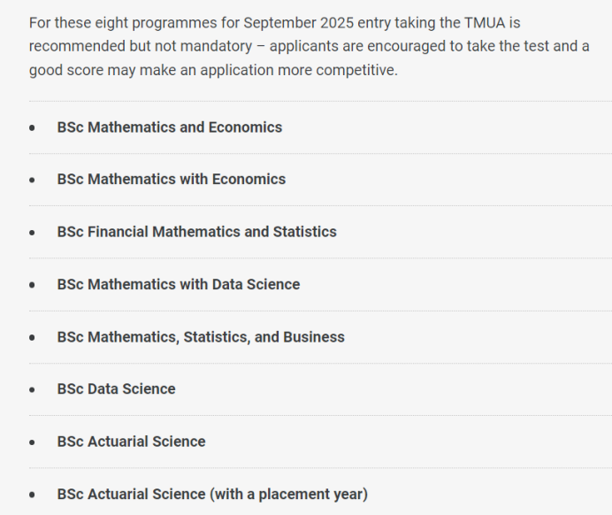 含金量拉高！2025fall剑桥/帝国理工/LSE/杜伦/华威大学等强制要求TMUA笔试！