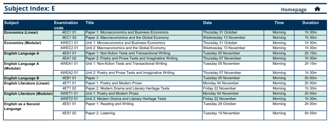 必须收藏！A-Level 三大考试局发布秋季大考时间表！