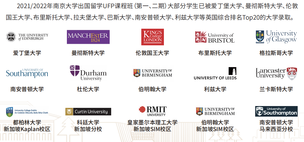 「国际本科」2024年南京大学出国留学UFP课程班（第四期）招生简章！