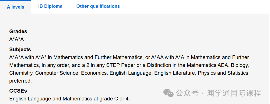 2025年【数学】专业英国TOP10大学申请要求：A-Level/IB/语言！