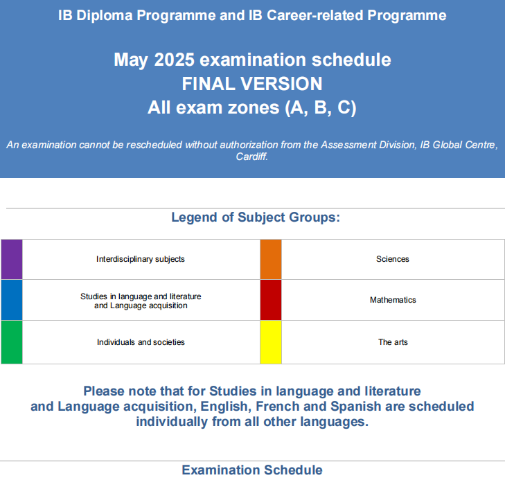 25年IB大考时间公布！物化生考纲变动一定要清楚~