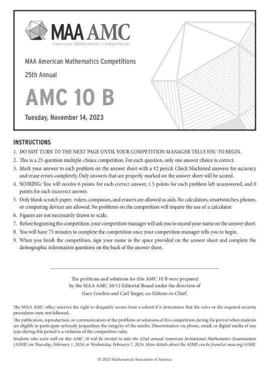 2024年AMC10数学竞赛（中国区）报名及考试时间，附AMC10竞赛最新课表