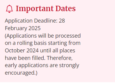 港中文部分专业公布2025Fall申请时间及学费