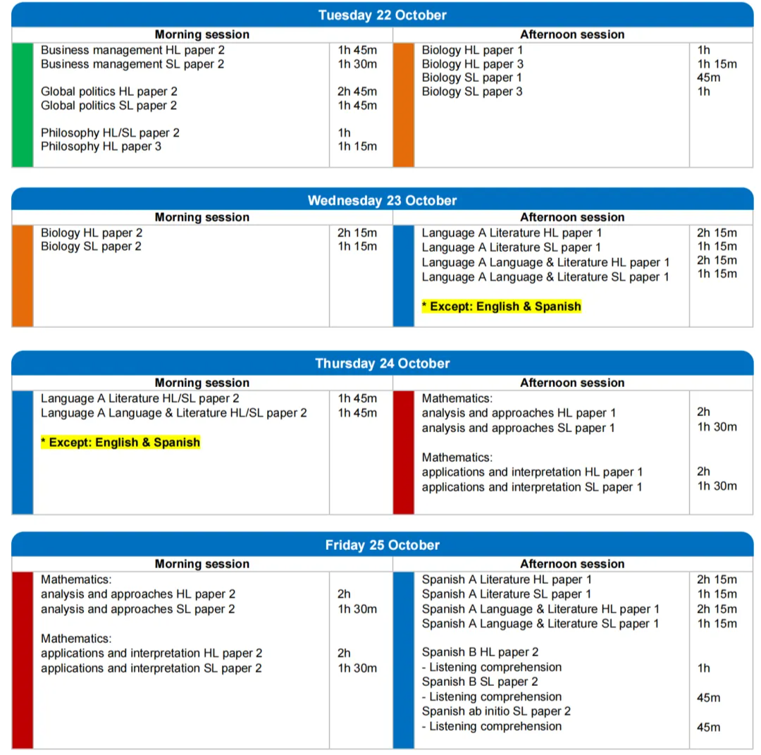 IBO官宣2024年11月IB大考时间表，明年IB大考时间将发生变化？