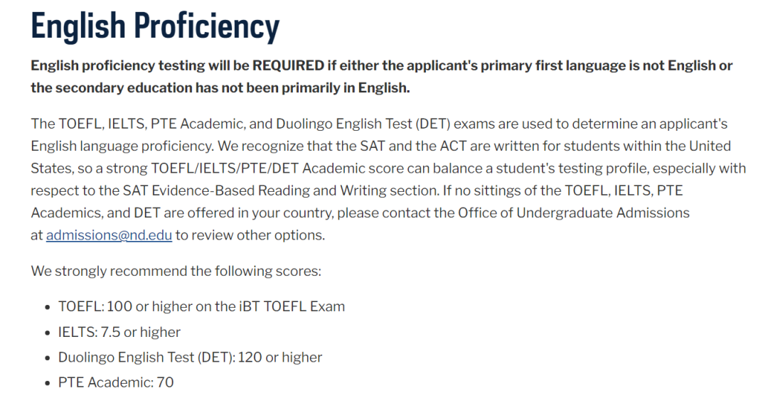 加州理工、康奈尔多邻国最低要求130分，附美国TOP30综合性大学语言类考试政策！