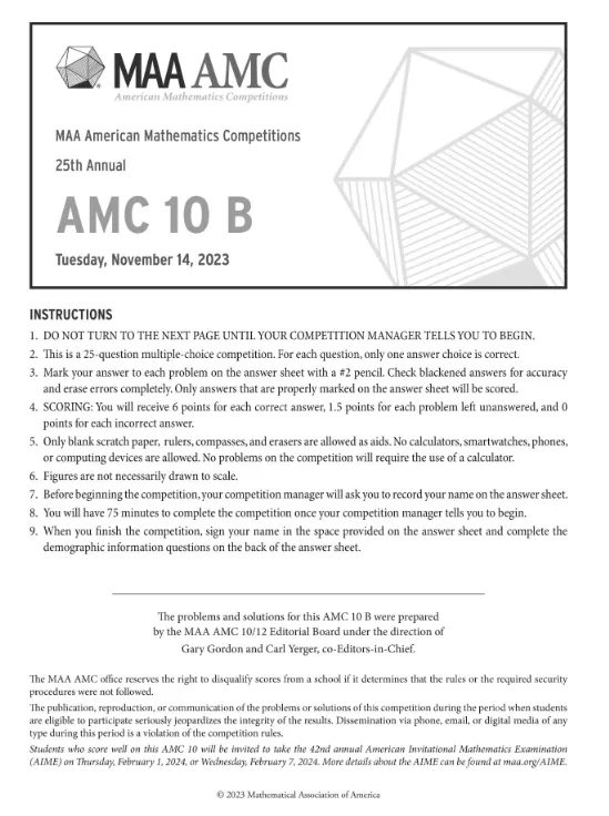 amc10数学竞赛A/B卷有何区别？如何选才能轻松冲奖？【内附历年真题】