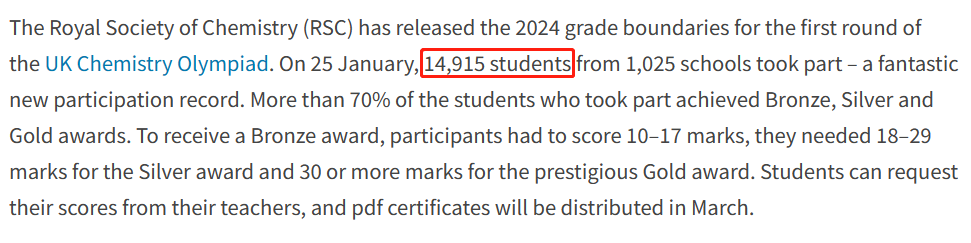 UKChO化学奥林匹克报名中！牛津剑桥官方力荐！快来看看老师斩获金牌的准备心得